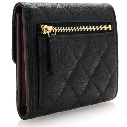 Chanel Caviar Quilted Compact Flap Wallet Black 3 of 9