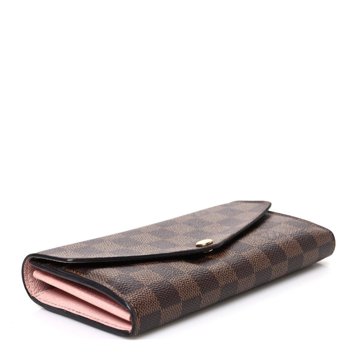 Louis Vuitton Damier Ebene Sarah Wallet NM Rose Ballerine 4 of 10