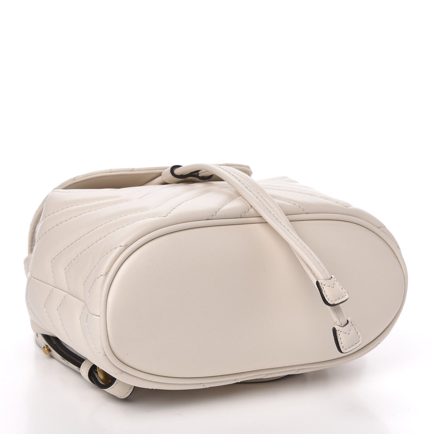 Calfskin Matelasse GG Marmont Flap Backpack White