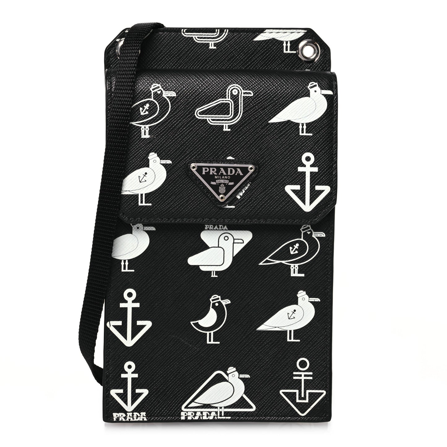Saffiano Seagull Smartphone Case Black