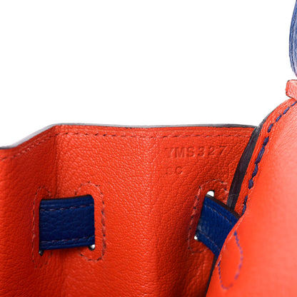 Hermes Togo Verso Birkin 25 Bleu Royal Capucine 29 of 35