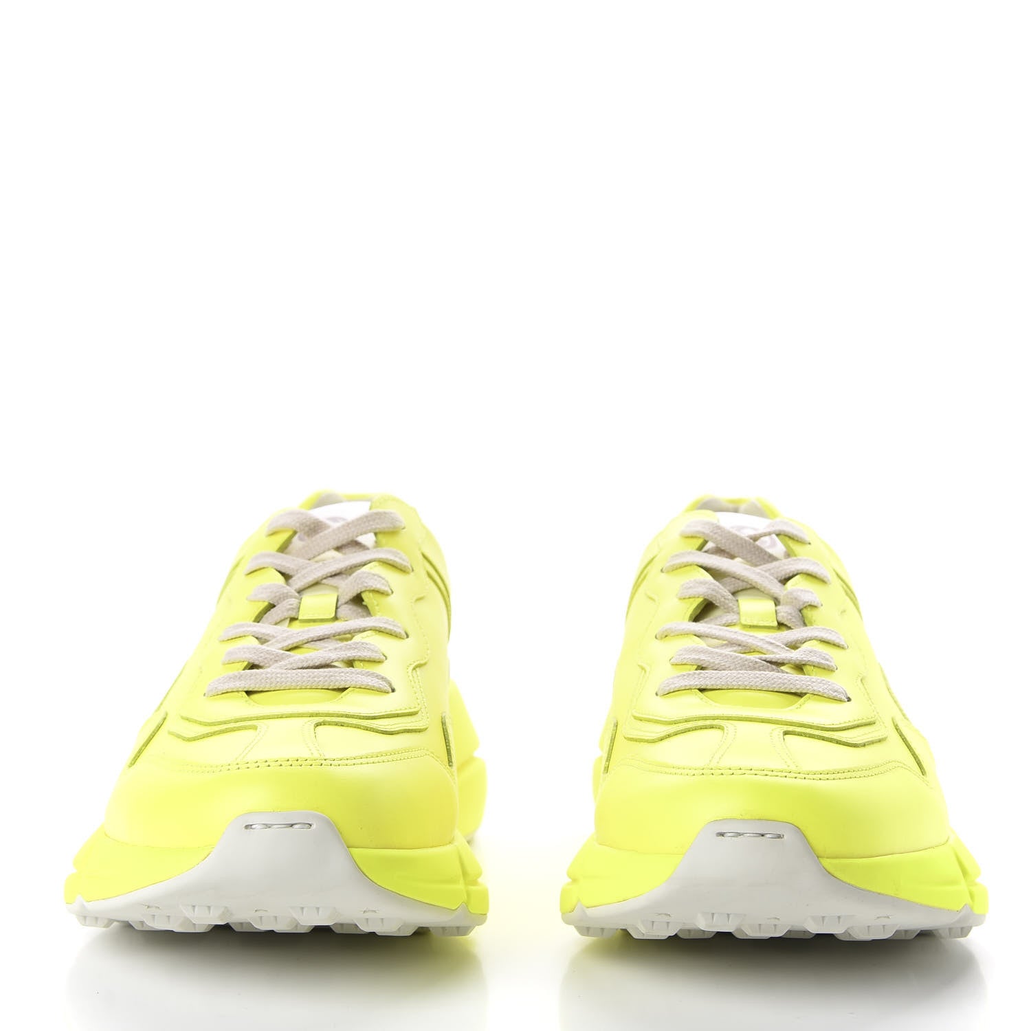 Gucci Calfskin Mens Rhyton Sneakers 9 Yellow Fluo 2 of 10