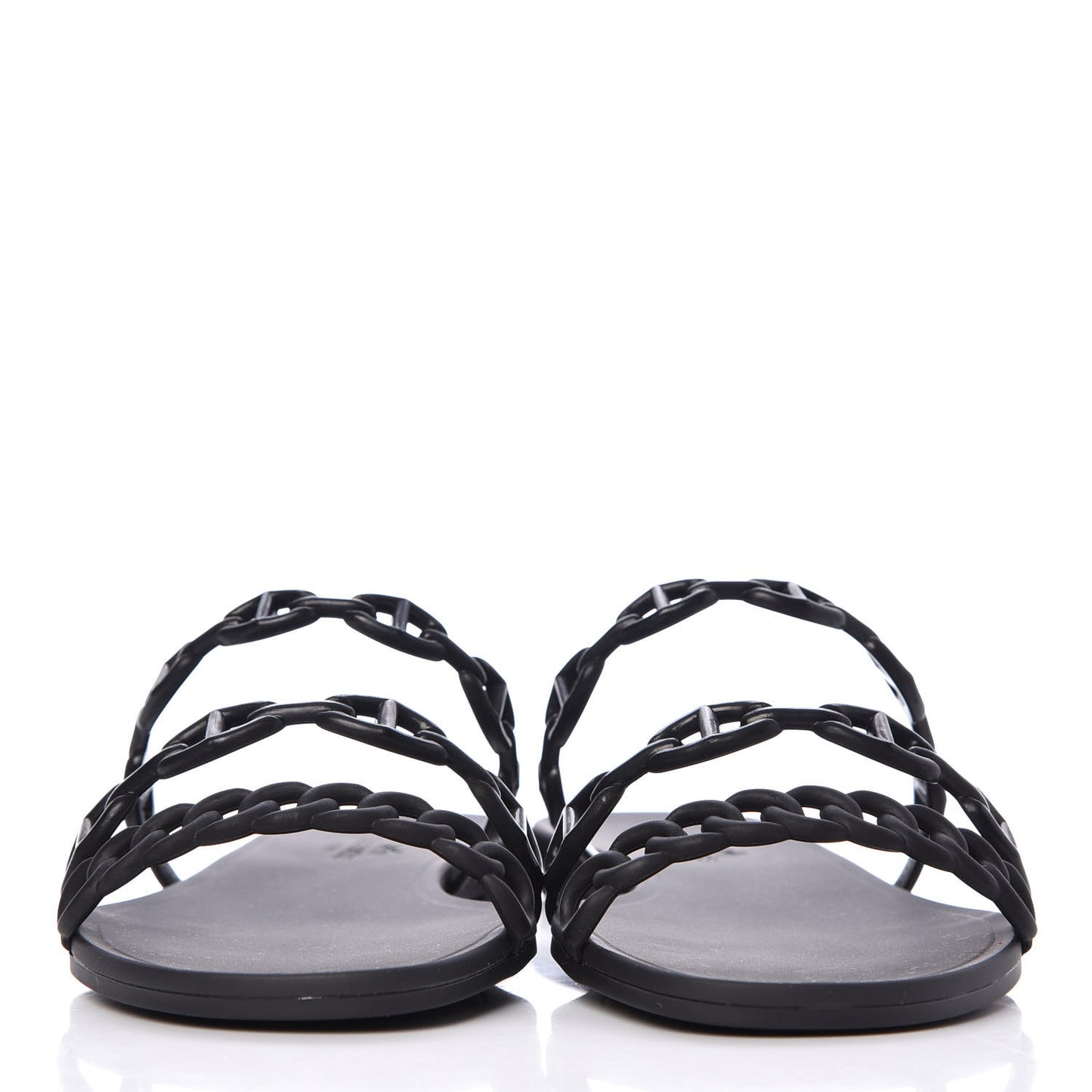 Rubber Chaine d'Ancre Rivage Sandals 37 Black