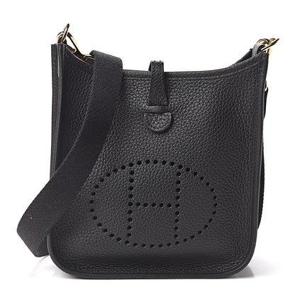 Hermes Taurillon Clemence Evelyne TPM Black 1 of 11