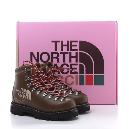 Gucci X THE NORTH FACE Calfskin Womens Hiking Ankle Boots 38 Foggy Tabacco Cuir 9 of 9