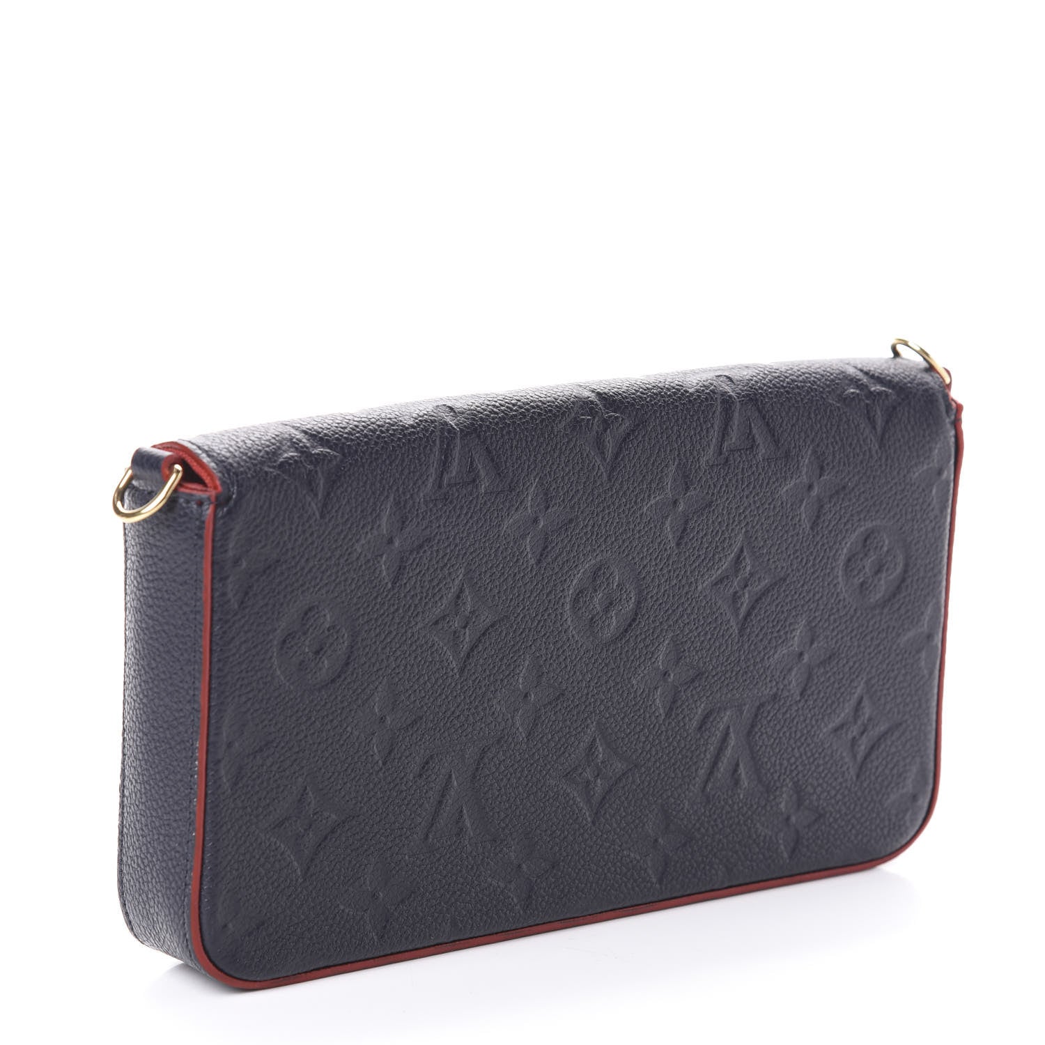Louis Vuitton Empreinte Pochette Felicie Chain Wallet Marine Rouge 3 of 8