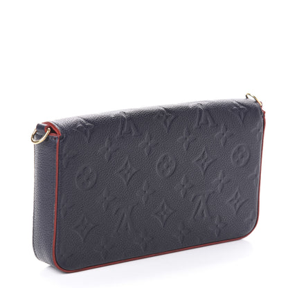 Louis Vuitton Empreinte Pochette Felicie Chain Wallet Marine Rouge 3 of 8