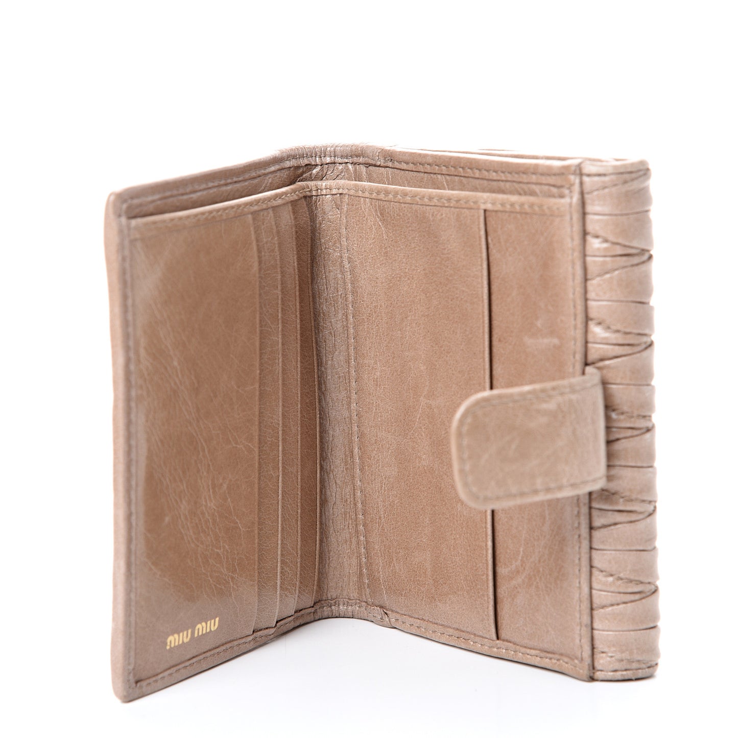 Nappa Matelasse Lux Flap Wallet Cammeo