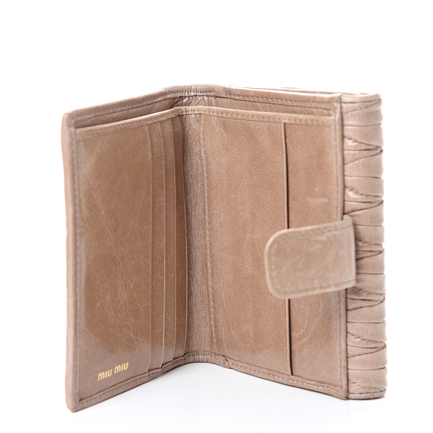Miu Miu Nappa Matelasse Lux Flap Wallet Cammeo 5 of 14