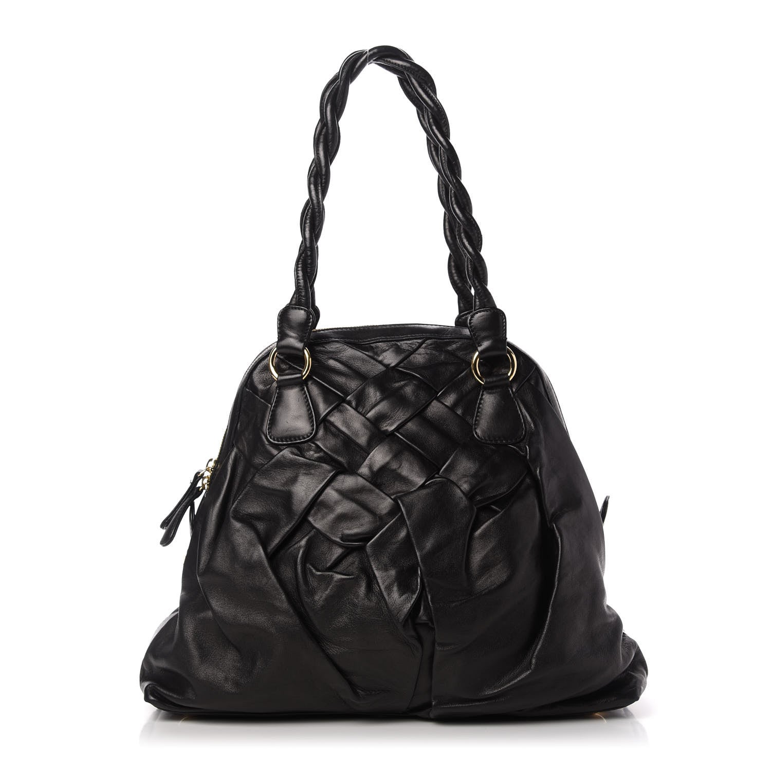 Valentino Garavani Lambskin Woven Couture Bag Black 1 of 14