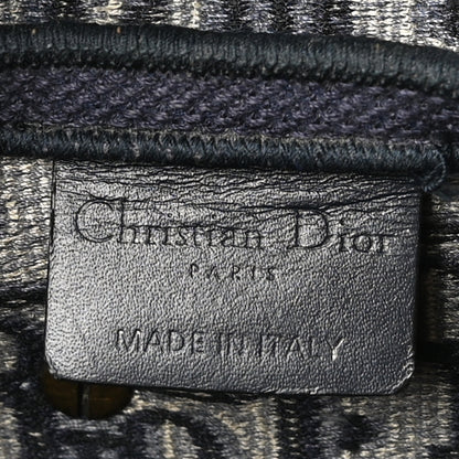 Christian Dior Oblique Embroidered Saddle Bag Blue 6 of 10