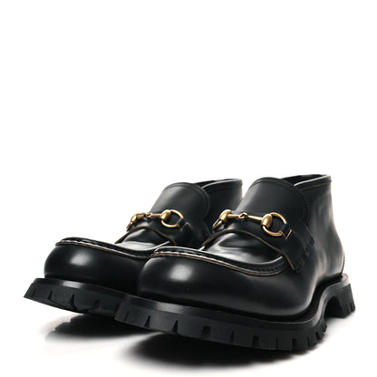 Gucci Cordovan Lux Mens Harald Horsebit Ankle Boots 9 Black 3 of 10