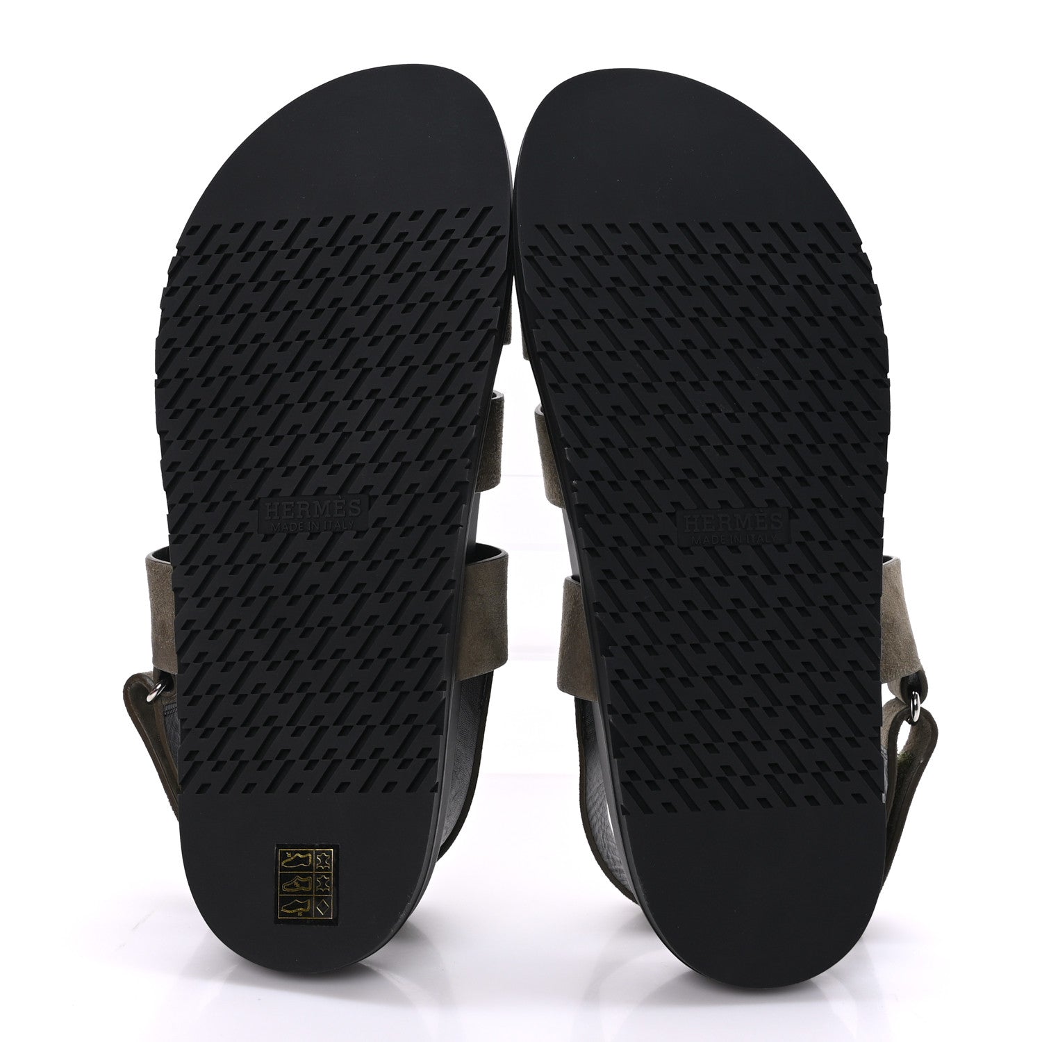 Hermes Suede Goatskin Mens Genius Sandals 43 Vert Toundra 5 of 7