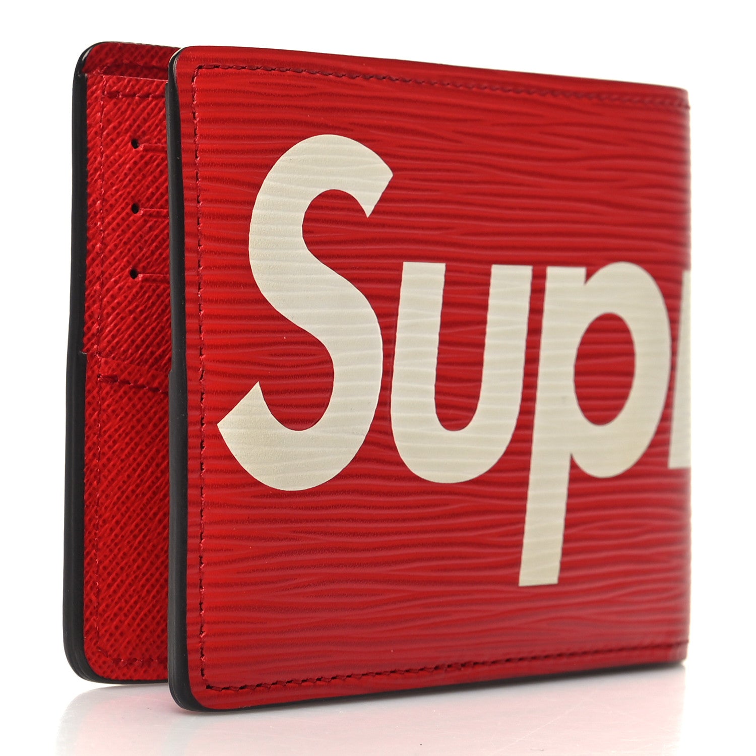 Louis Vuitton X Supreme Epi Slender Wallet Red 3 of 7