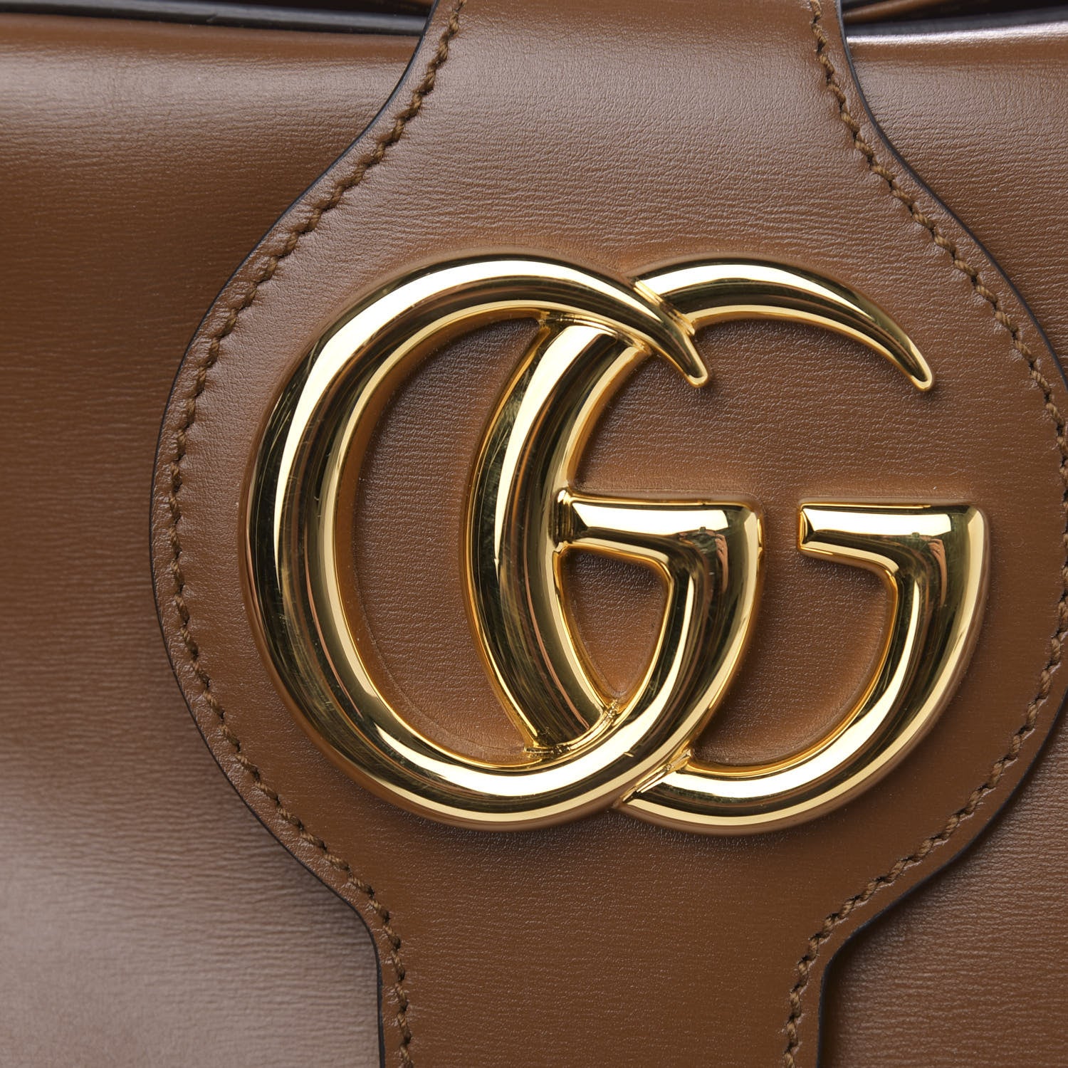 Gucci Boarded Plutone Calfskin Medium Arli Shoulder Bag Nocciola 10 of 12