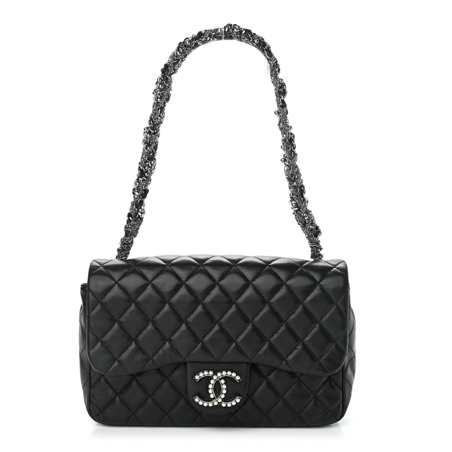Chanel Lambskin Medium Westminster Pearl Flap Black 1 of 10