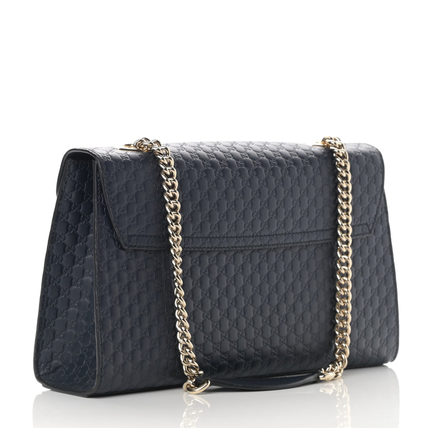 Soft Microguccissima Medium Emily Chain Shoulder Bag Blue