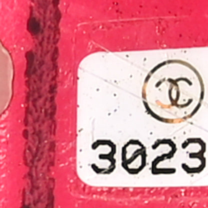 Chanel Shiny Goatskin Quilted Chanel 19 Pouch Dark Pink 7 of 10