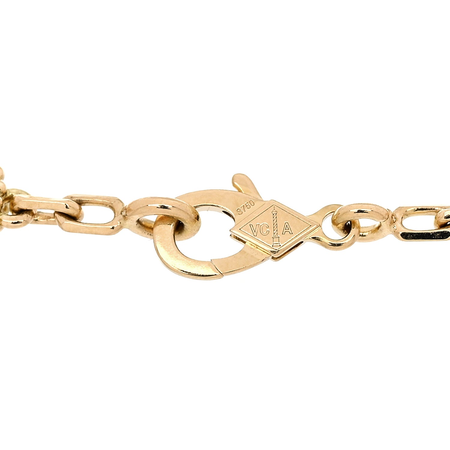 Van Cleef & Arpels 18K Yellow Gold Malachite 5 Motifs Vintage Alhambra Bracelet 6 of 7