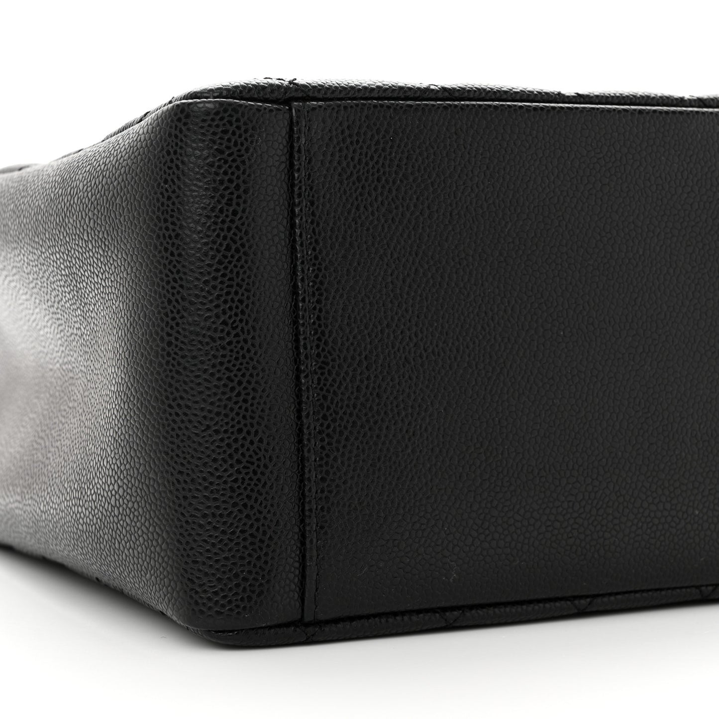 Caviar Quilted Grand Shopping Tote GST Black