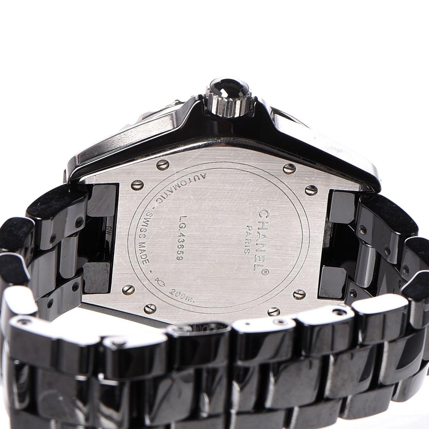 Stainless Steel Ceramic 38mm J12 Automatic Watch Black