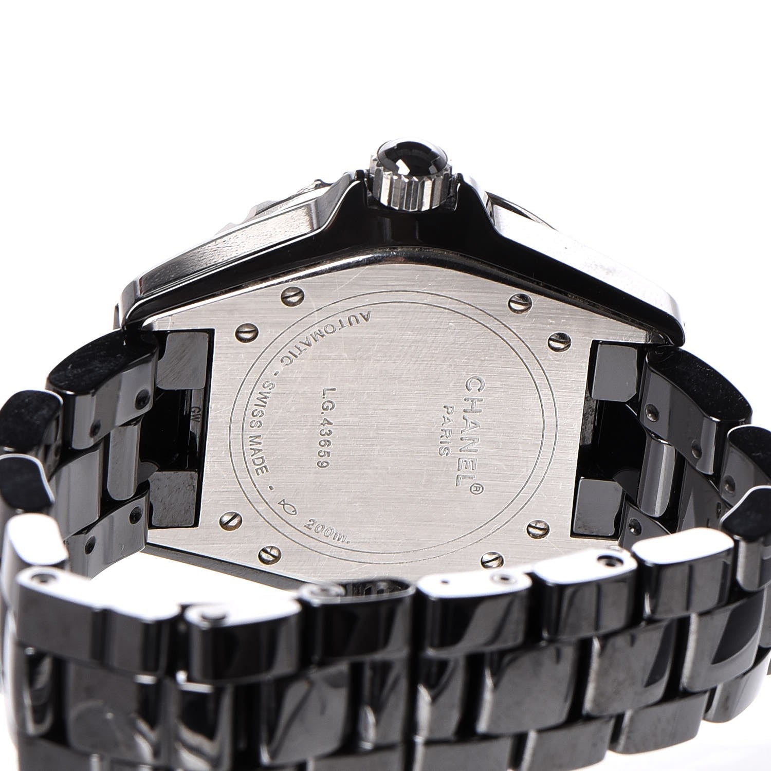Chanel Stainless Steel Ceramic 38mm J12 Automatic Watch Black 4 of 6