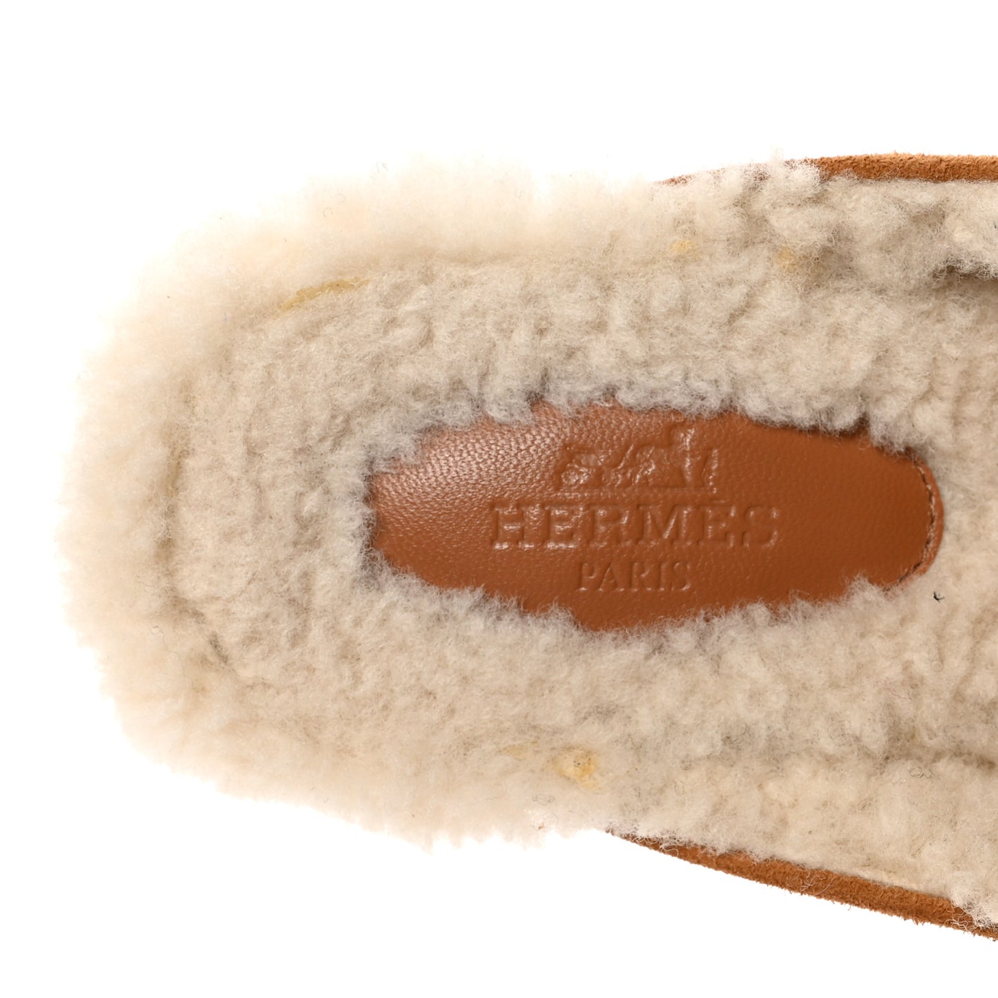 Suede Goatskin Woolskin Flore 60 Mules 38.5 Brun Amourette Ecru