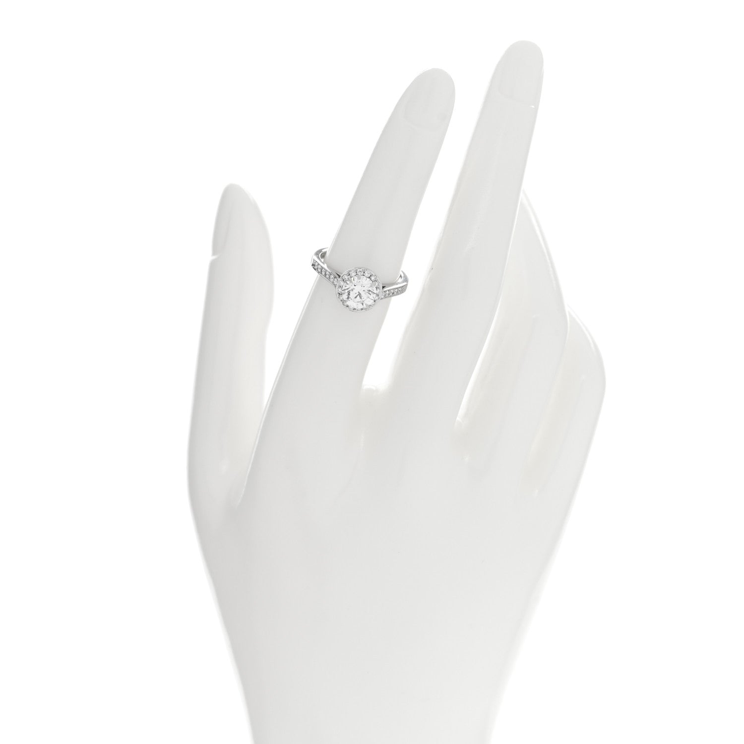 Tiffany Platinum Diamond 1.11ct Soleste Round Brilliant Engagement Ring 52 6 2 of 5
