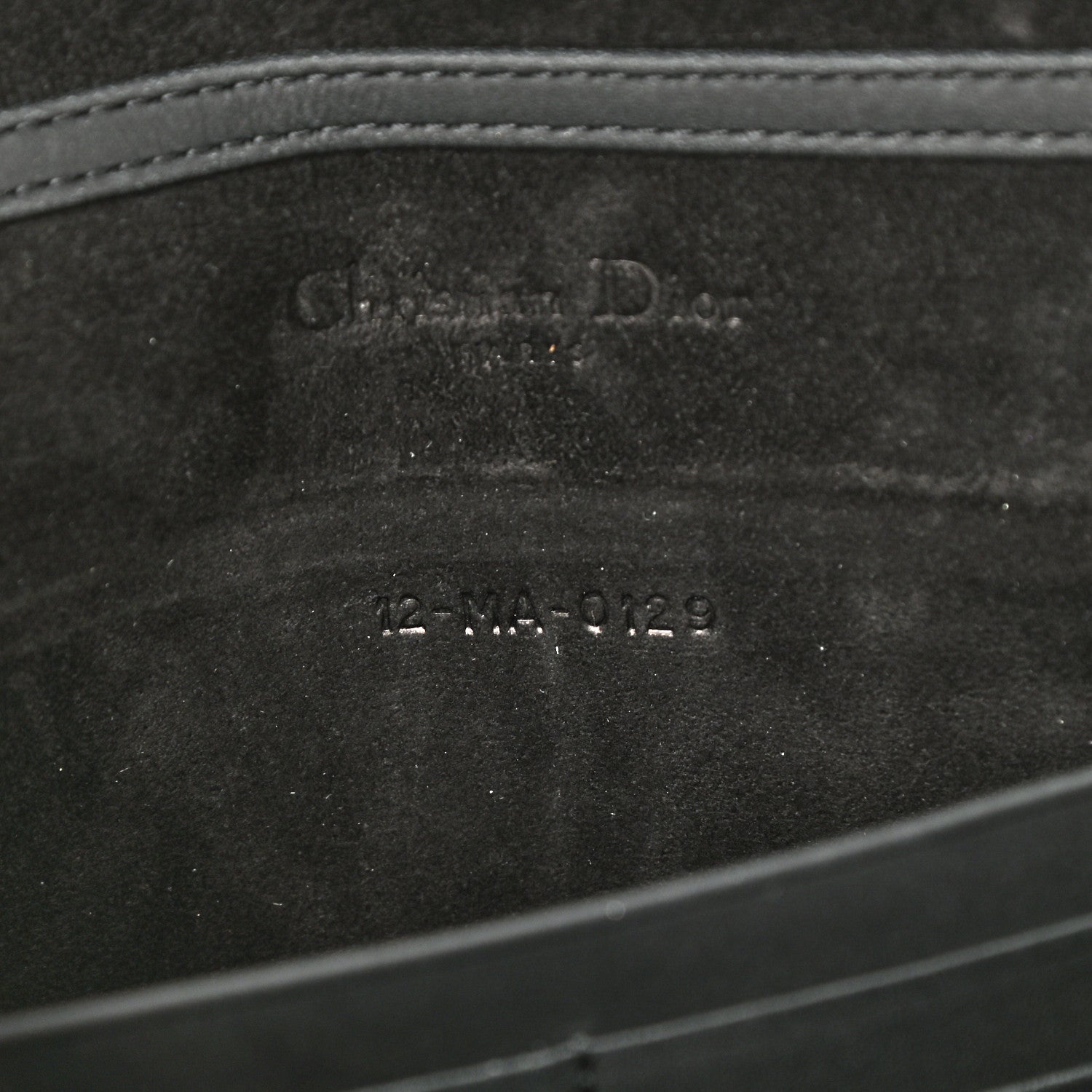 Christian Dior Ultra Matte Calfskin Saddle Chain Pouch Black 7 of 9