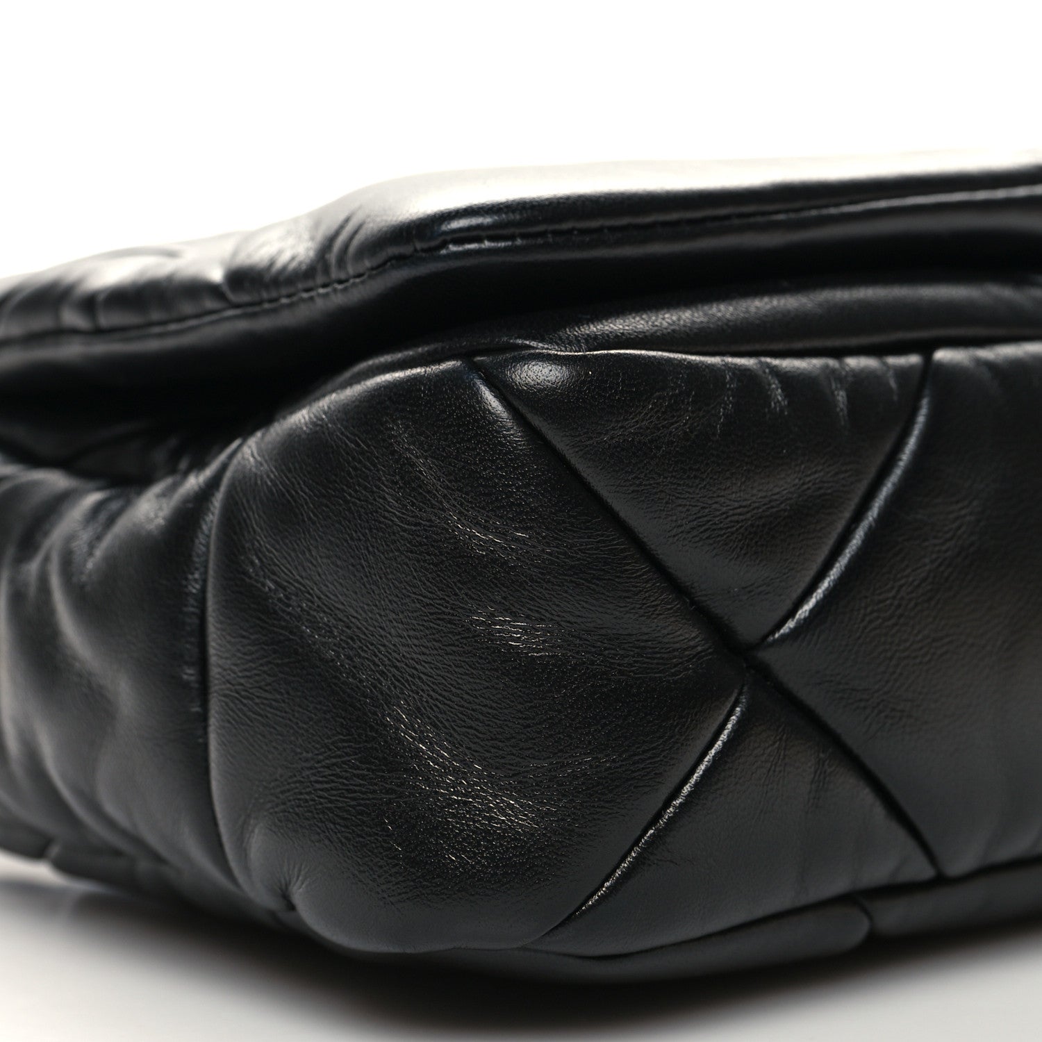 Prada Nappa Metal Quilted Small Patchwork System Flap Bag Black 8 of 9