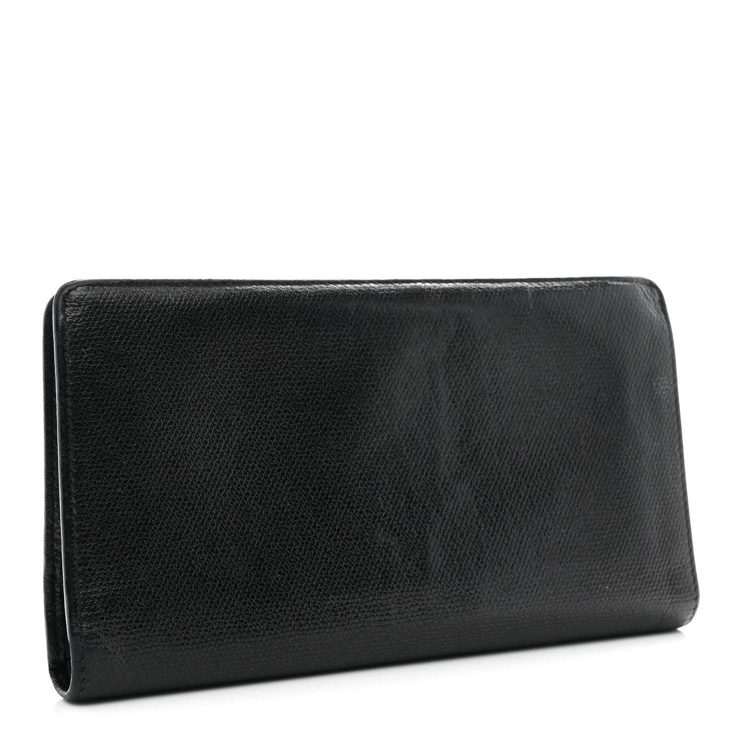 Chanel Grained Calfskin CC Button Yen Wallet Black 3 of 8