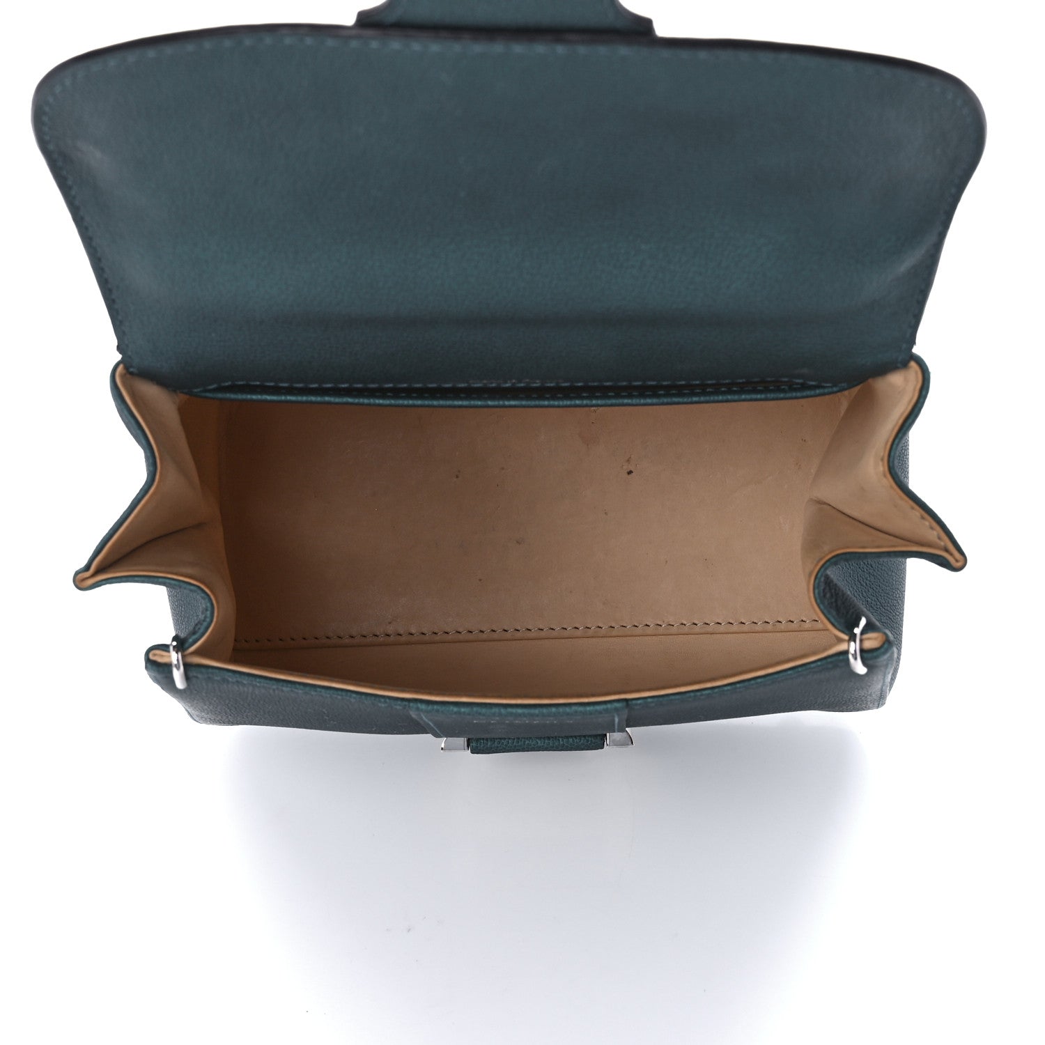 Delvaux Metallic Rodeo Calfskin Mini Brillant Satchel Peacock 5 of 13