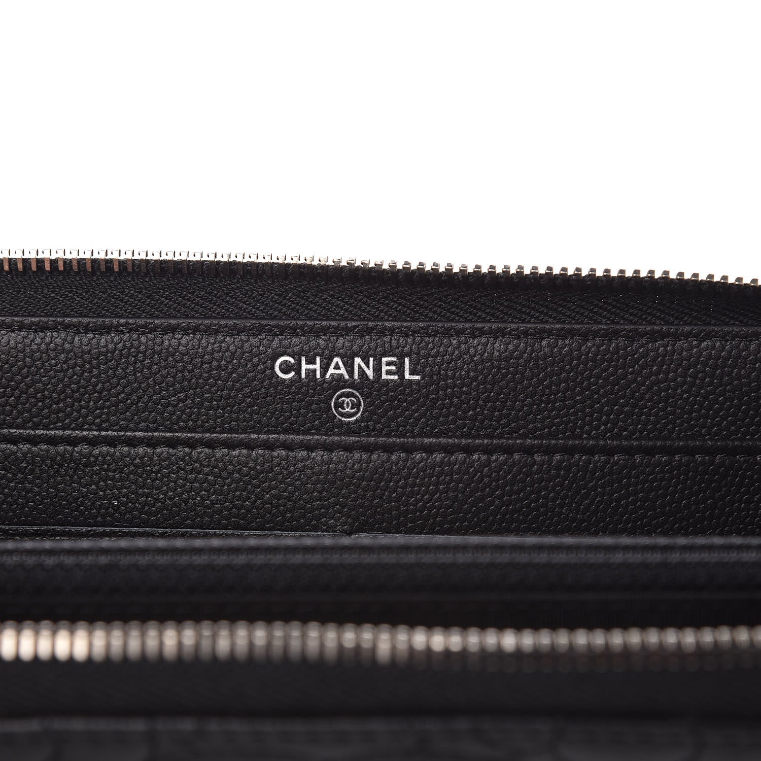 Chanel Caviar Camellia Embossed Large Gusset Zip Around Wallet 6 of 8