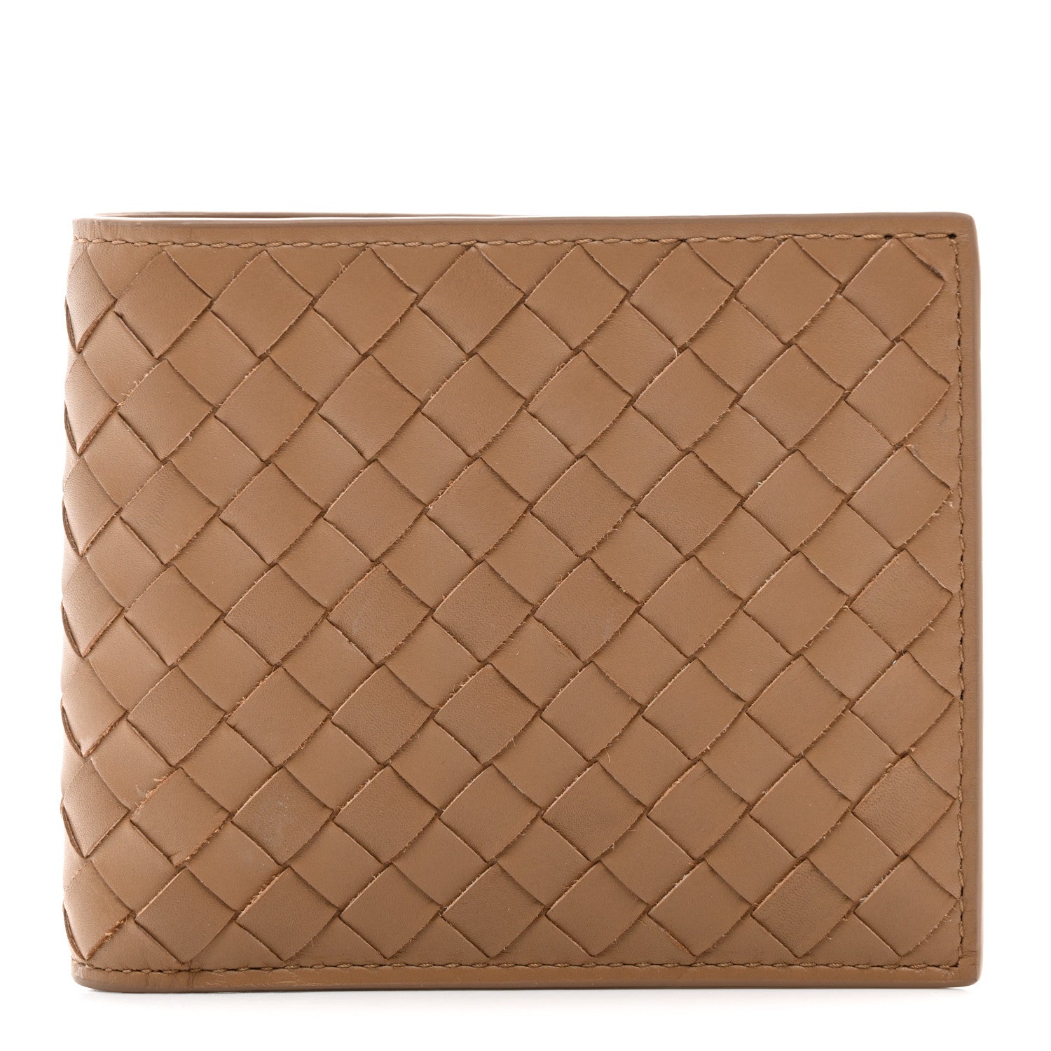 Bottega Veneta Nappa Intrecciato Bi-Fold Wallet Brown 1 of 9