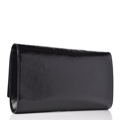 Saint Laurent Textured Patent Monogram Large Belle De Jour Clutch Black 3 of 6