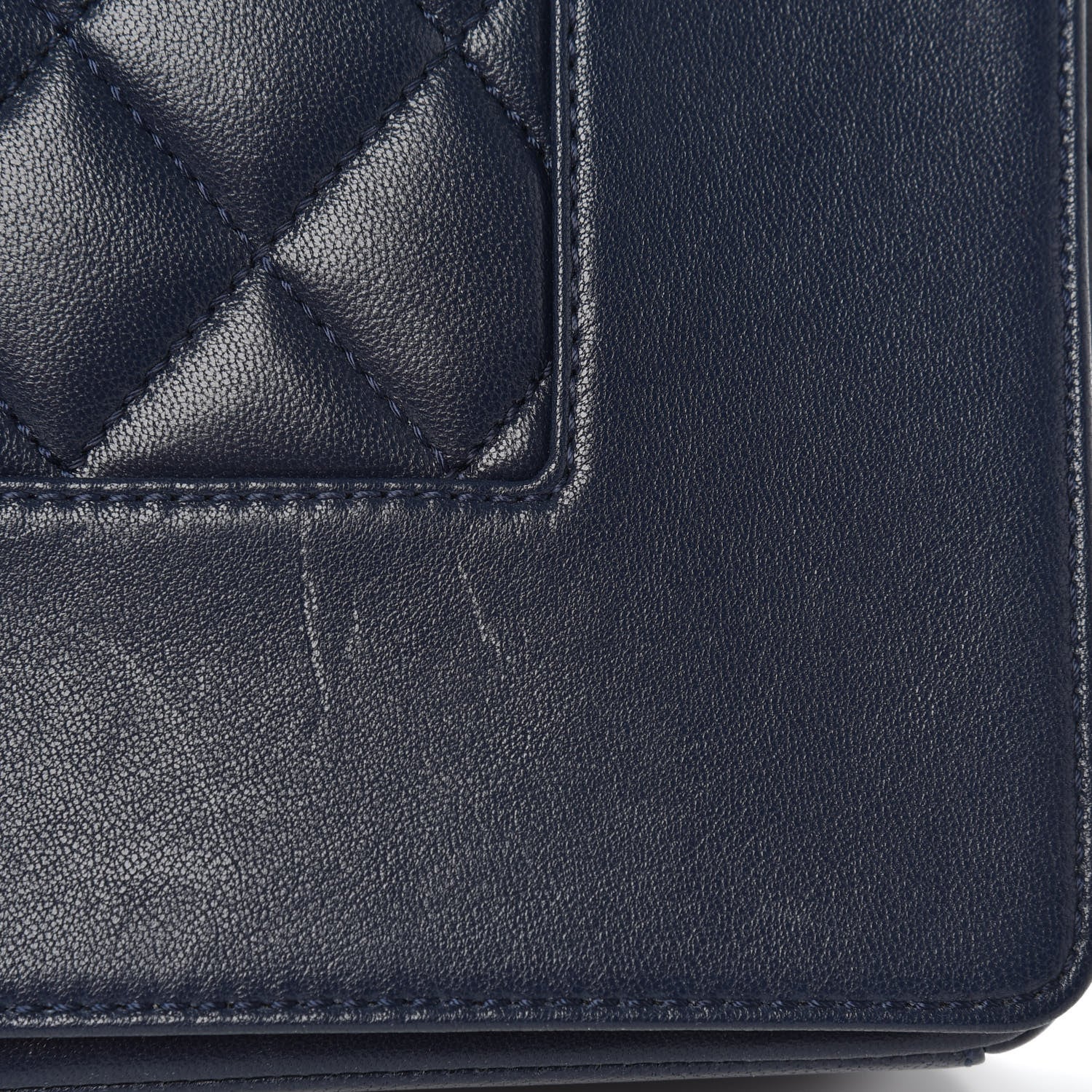 Chanel Sheepskin Quilted Medium Vintage Mademoiselle Flap Dark Navy 11 of 14