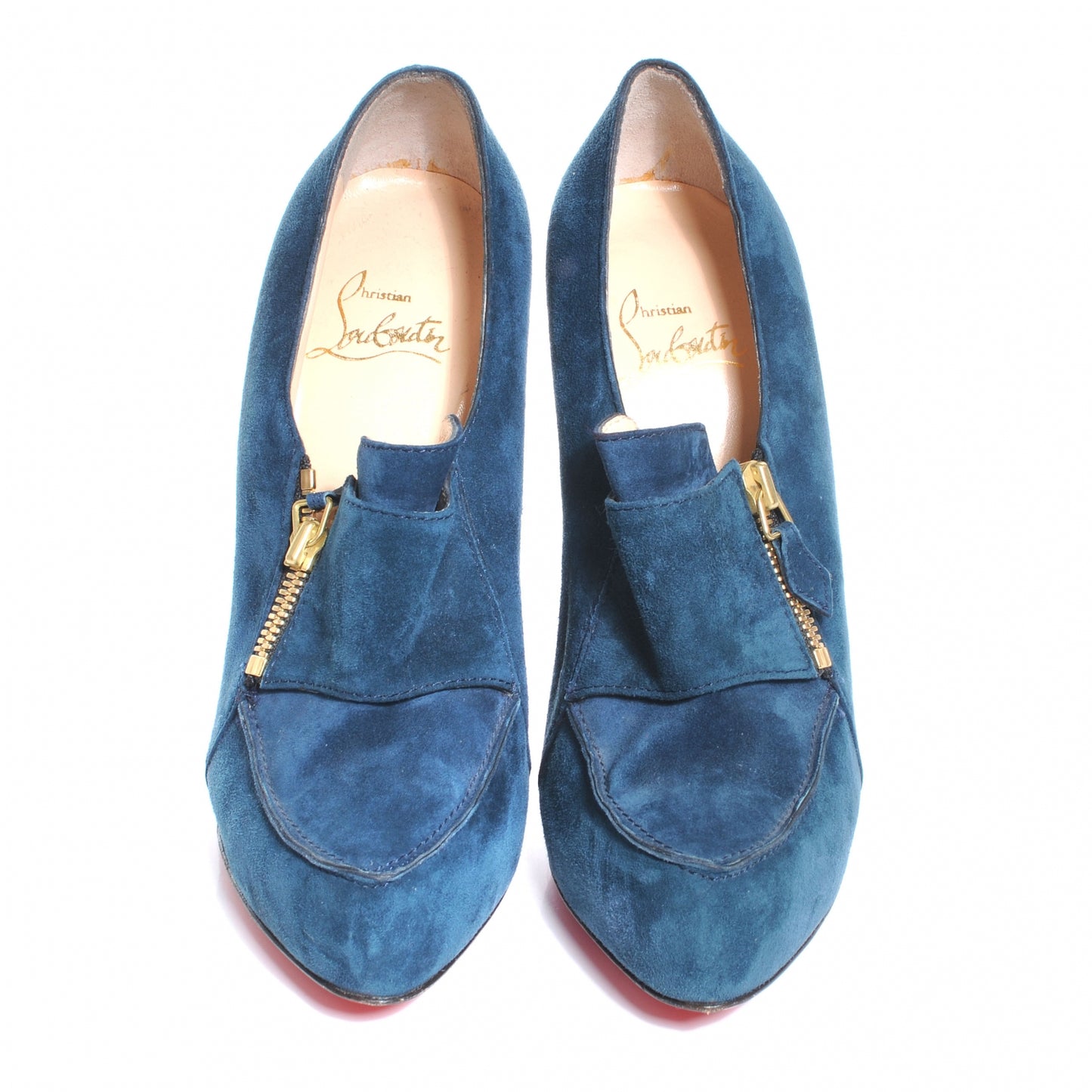 Suede Lapino Booties 39.5 Blue