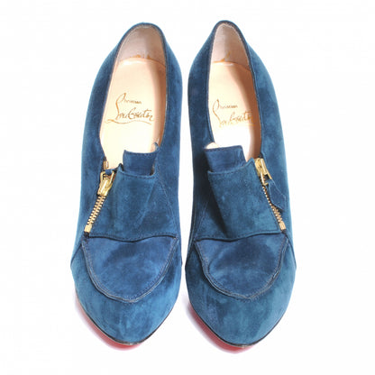 Christian Louboutin Suede Lapino Booties 39.5 Blue 2 of 9