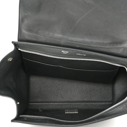 Celine Drummed Calfskin Suede Small Trapeze Black 5 of 14