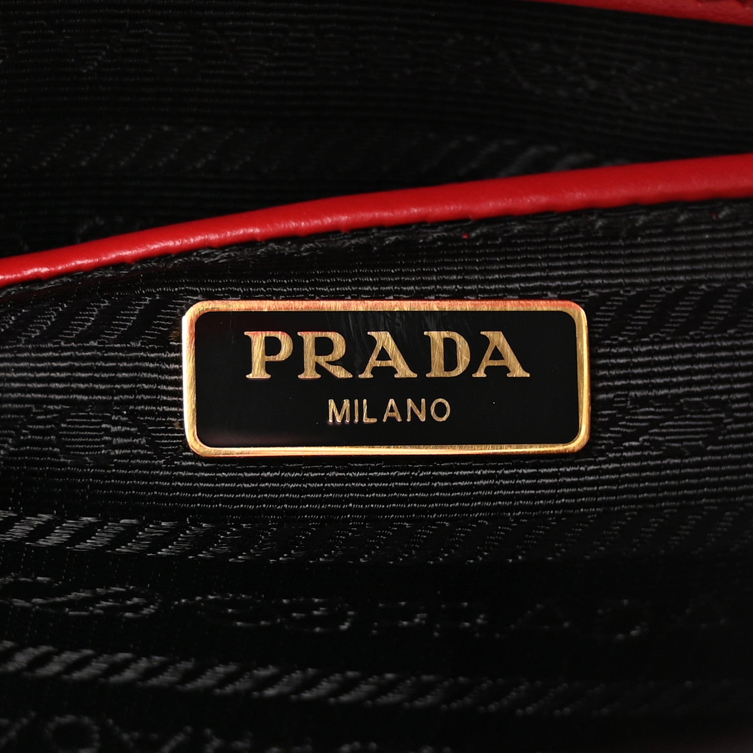 Prada Saffiano Soft Calfskin Metal Triangle Logo Envelope Chain Shoulder Bag Fuoco 6 of 9