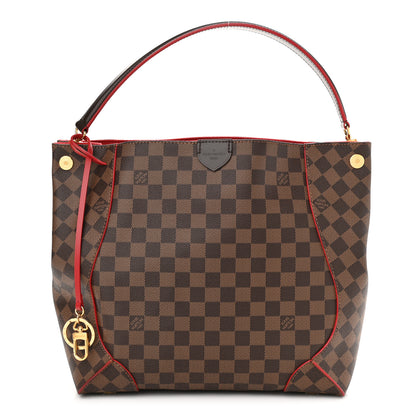 Louis Vuitton Damier Ebene Caissa Hobo Cherry 1 of 11