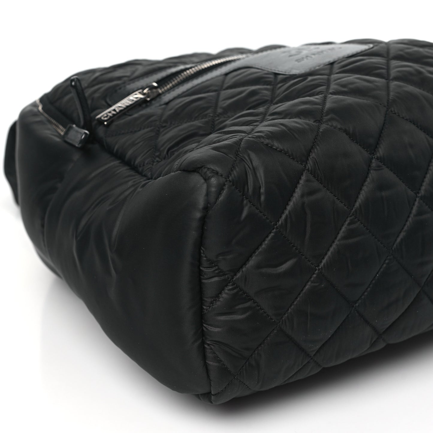 Nylon Quilted Coco Cocoon Backpack Black