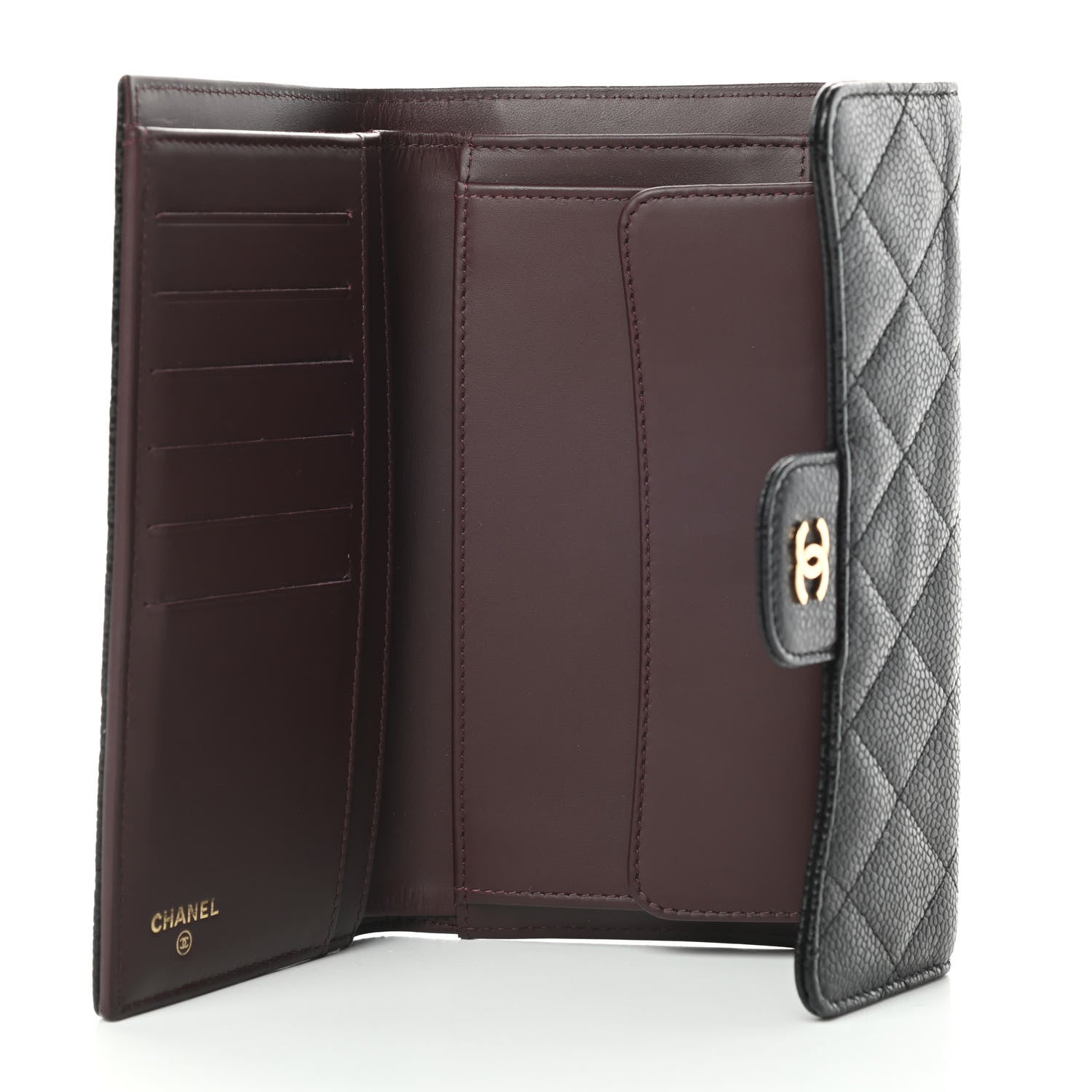 Chanel Caviar Quilted Large Flap Wallet Black 5 of 10