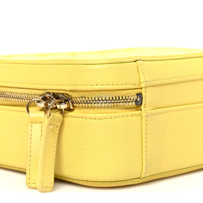 Chanel Caviar Quilted Medium CC Filigree Vanity Case Yellow 9 of 10