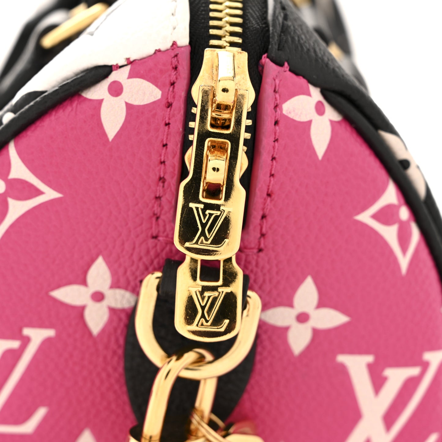 Empreinte Monogram Spring in the City Speedy Bandouliere 20 Black White Pink