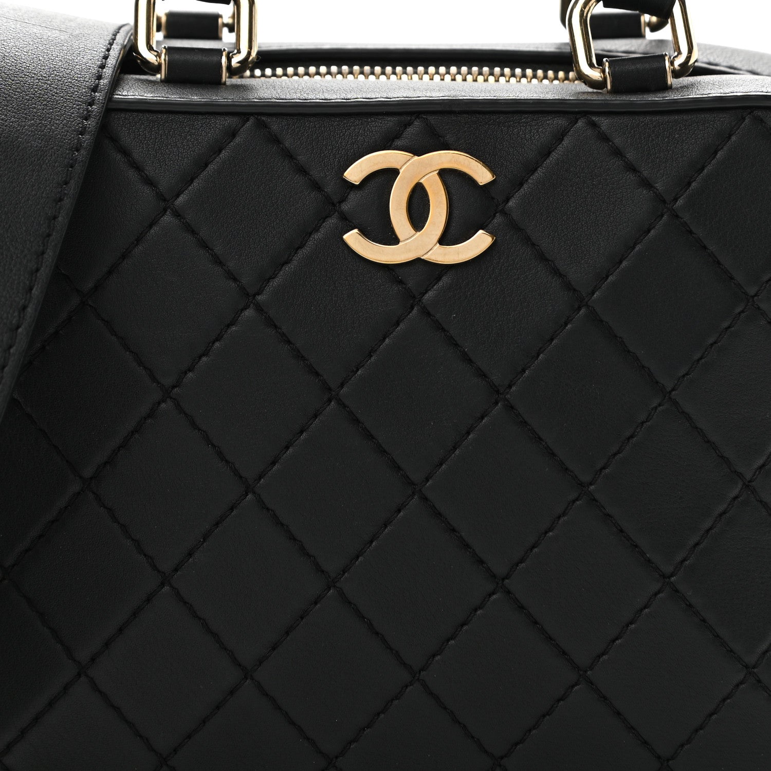 Chanel Calfskin Quilted Travel Kit Vanity Case Black 8 of 11