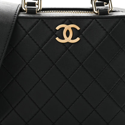 Chanel Calfskin Quilted Travel Kit Vanity Case Black 8 of 11
