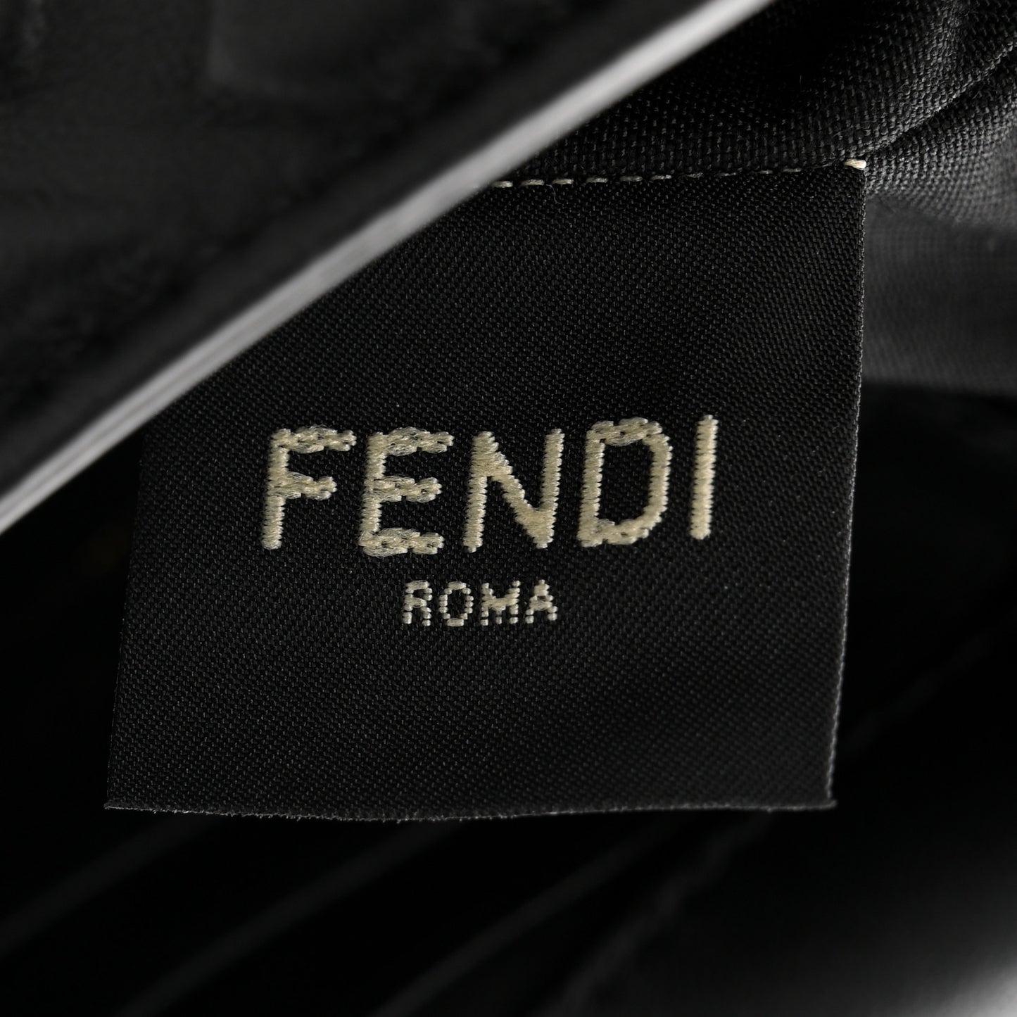 Nappa FF 1974 Embossed Mini Baguette Black