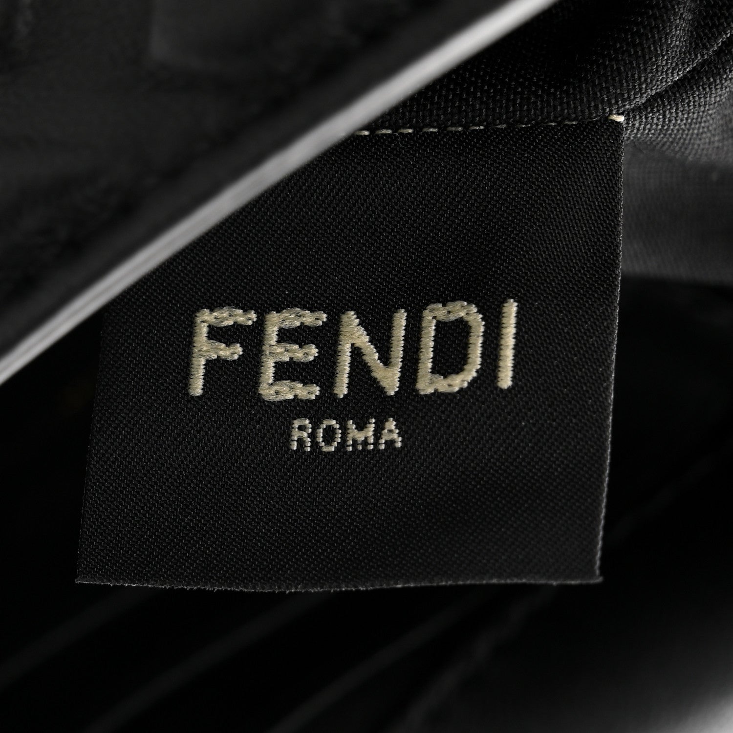 Fendi Nappa FF 1974 Embossed Mini Baguette Black 6 of 11