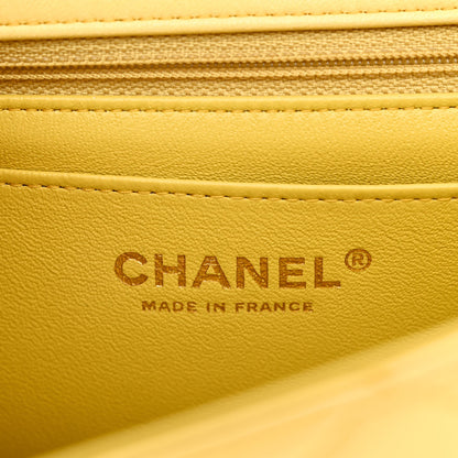 Chanel Lambskin Quilted Tri-color Mini Rectangular Flap Orange Yellow Pink 5 of 10